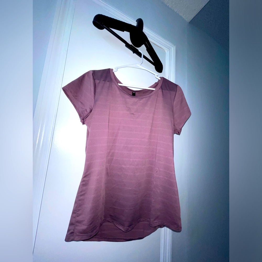 Purple workout shirt